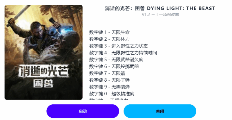 修改器·消逝的光芒:困兽 V1.2 三十一项修改器-微笑百宝库